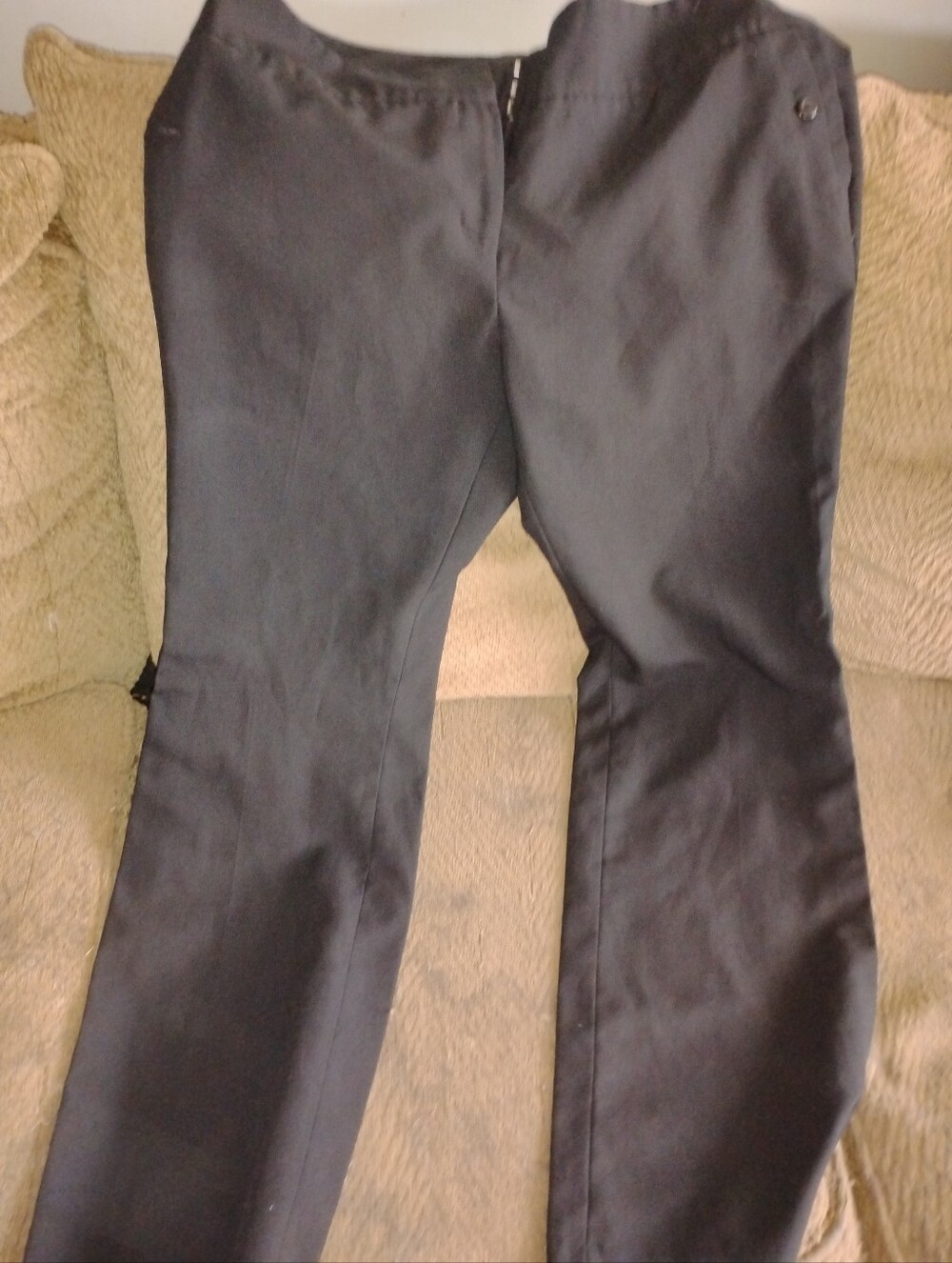 Classic Black Straight-Leg Dress Pants